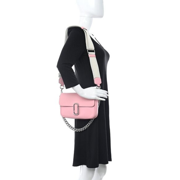 Marc Jacobs The J Pink Quartz Smooth Leather Shoulder Crossbody Handbag Purse - Picture 5 of 14